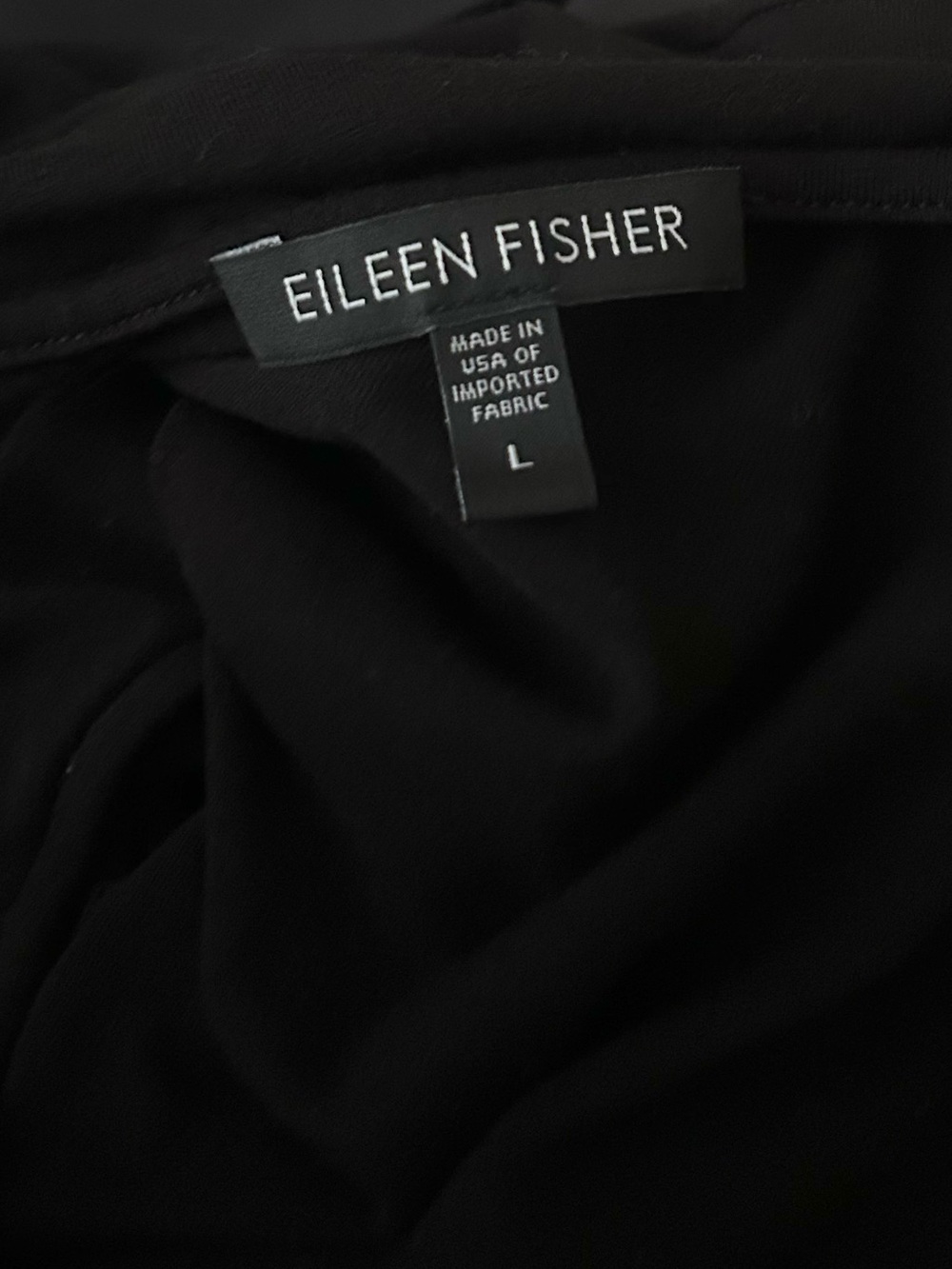 Eileen Fisher Black Jersey Maxi Tank Dress Sz L Minimalist Sleeveless Stretch - Picture 4 of 12